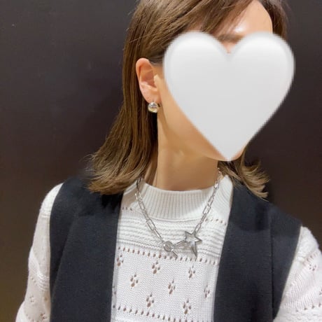 【stainless steel】STAR metal chain necklace