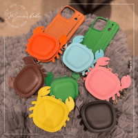 【iPhone17入荷】crab charm cowhide leather iPhone case