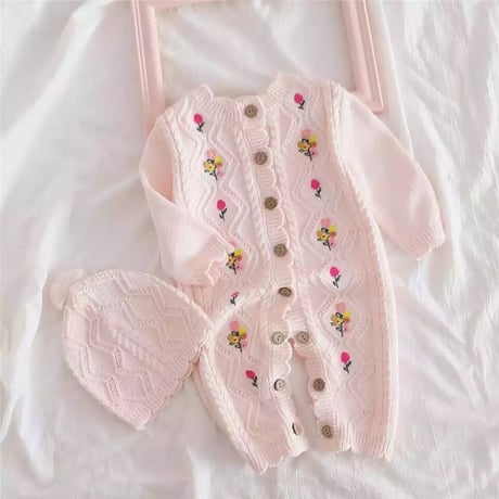 【 baby】knit rompers set