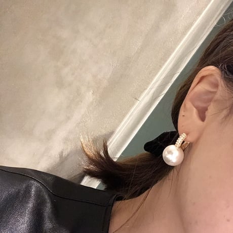 【14k】one pearl zirconia pierce