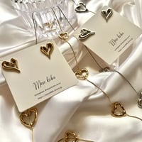 【stainless】hole heart pierce and necklace
