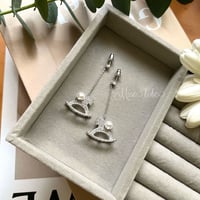 【white gold】Rocking horse pierce