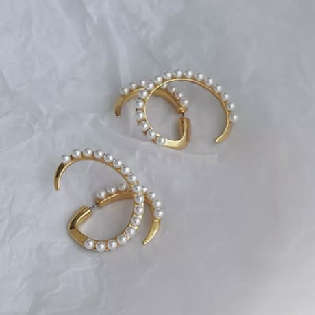 ear cuff screw pearl pierce