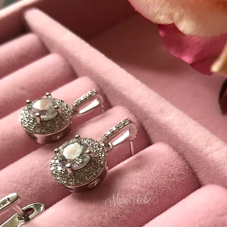 【silver925】MOISSANITE diamond circle pierce