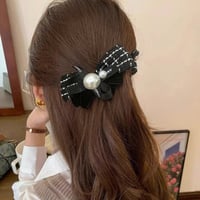 ribbon tweed banana clip