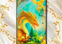 スマホ待受画面用 壁紙　ドラゴン　フェニックス　運気アップ　開運