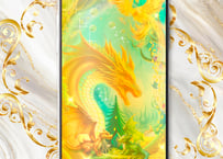 スマホ待受画面用 壁紙　ドラゴン　フェニックス　運気アップ　開運