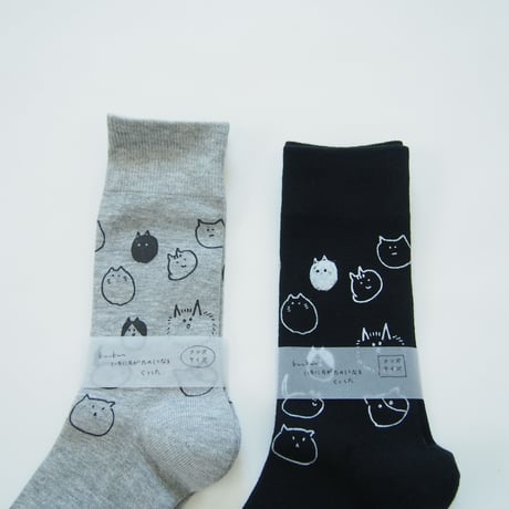 〈大きいサイズ/メンズ〉ねこ靴下（チャリティー作品）