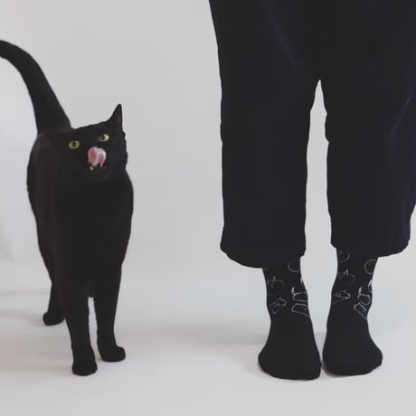 〈大きいサイズ/メンズ〉ねこ靴下（チャリティー作品）