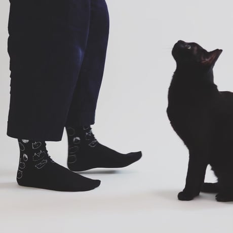〈大きいサイズ/メンズ〉ねこ靴下（チャリティー作品）