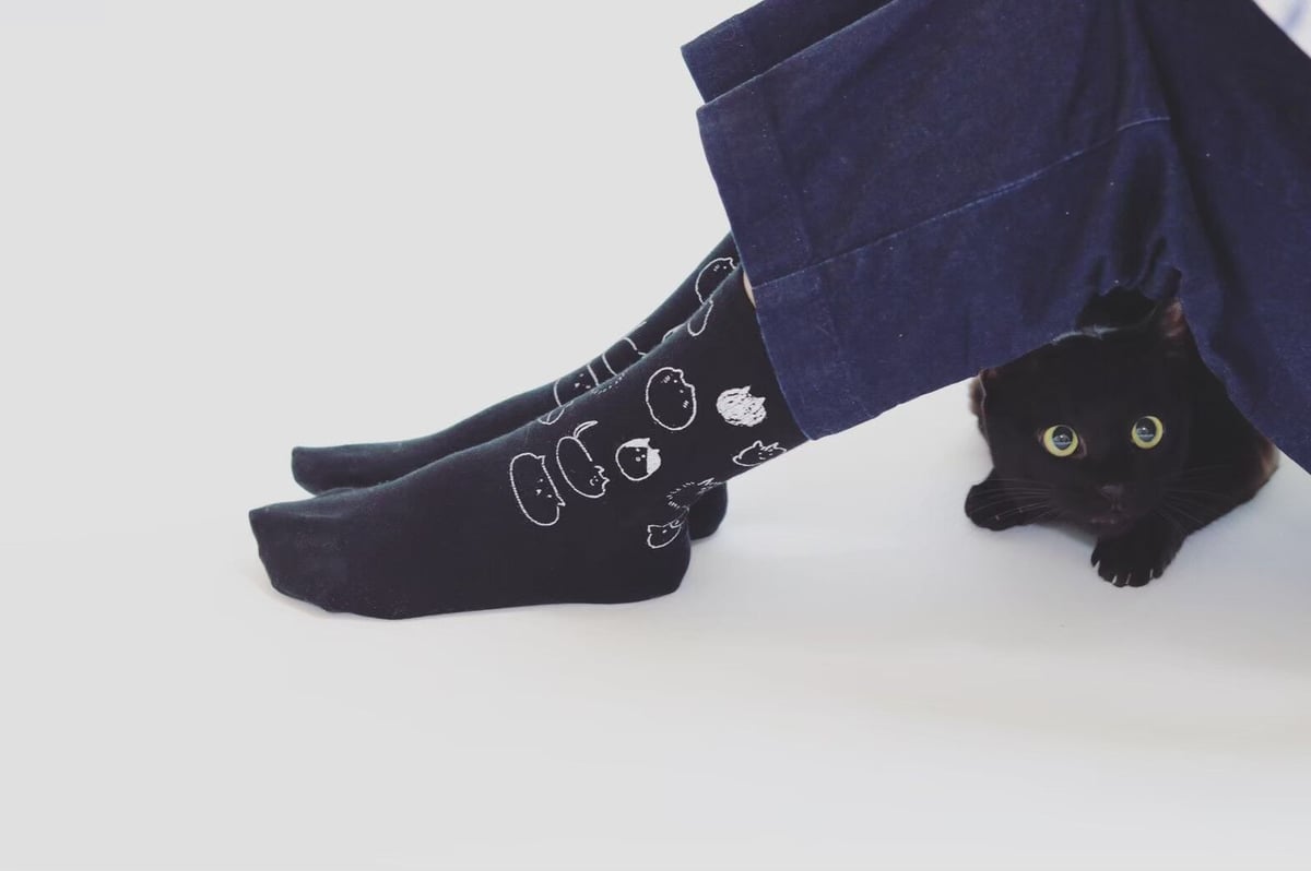 大きいサイズ/メンズ〉ねこ靴下（チャリティー作品） | kunkun shop