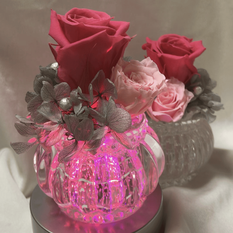 オーロラシンプルでファンシーな透明ガラスの生け花ルームの