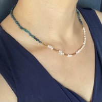 オパール＆ハーキマーダイヤモンド＆淡水パール　ラリエッタ