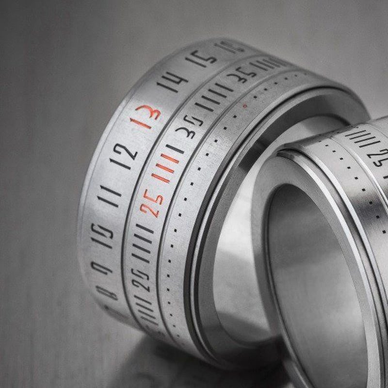 腕時計 Ring Clock Ring Clock Native - Silver (Orange LED) | Ring