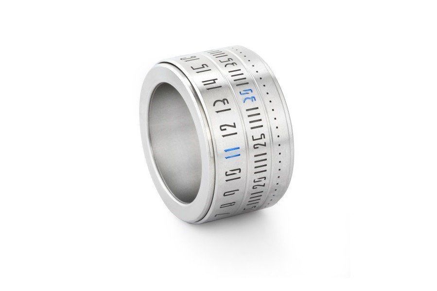 Ring Clock Native- Silver (Blue LED)