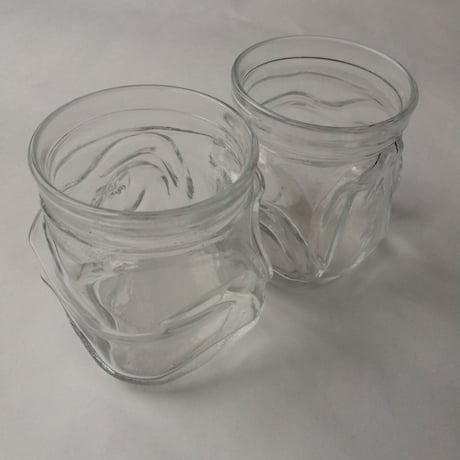 池田満寿夫　デザインのグラス　２客セット