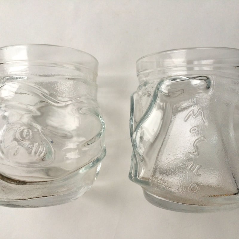 池田満寿夫 デザインのグラス 2客セット | 熱