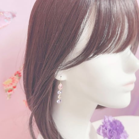 pierce/earring　-春の雫-