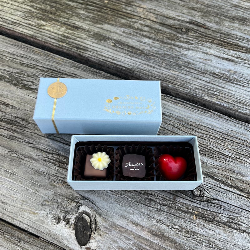 ショコラセレクションボックス3個入り | chocolatière DÉLICES-moi☽