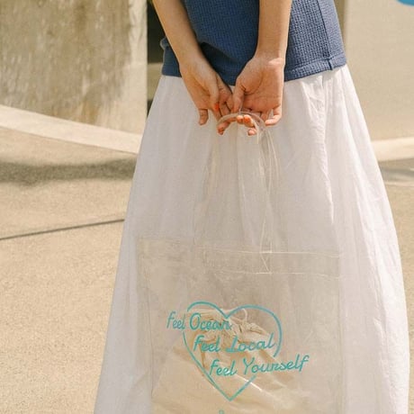 FREAK'S STORE x 8HOTEL ハートロゴクリアトートバッグ (Blue)