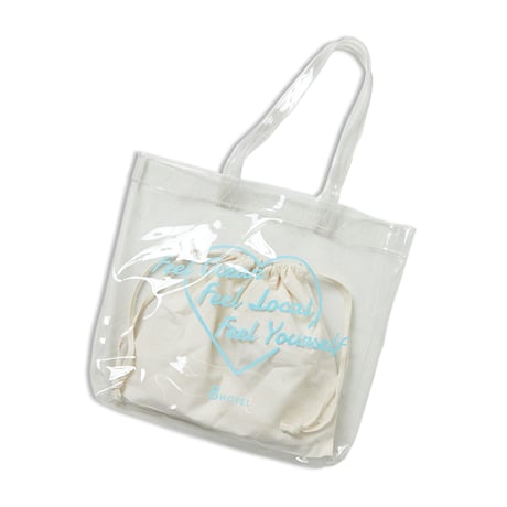 FREAK'S STORE x 8HOTEL ハートロゴクリアトートバッグ (Blue)