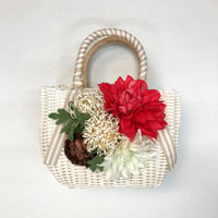 Flower Bag　White M 　　　【Dahlia pincushion】【送料無料】