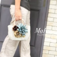Flower Bag　White M 　　　【Aqua】【送料無料】