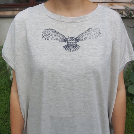 " Flying Owl "　スリーブレスワイドＴ / OW or OM or HG