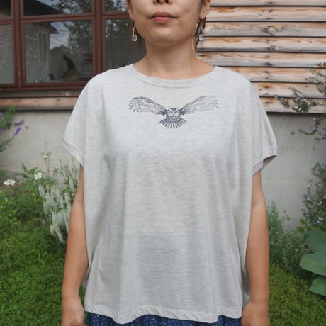 " Flying Owl "　スリーブレスワイドＴ / OW or OM or HG