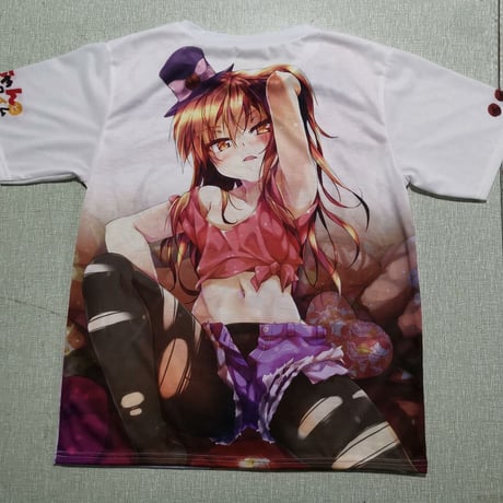 カフェちゃんとブレークタイム　フルグラフィックTシャツ　B