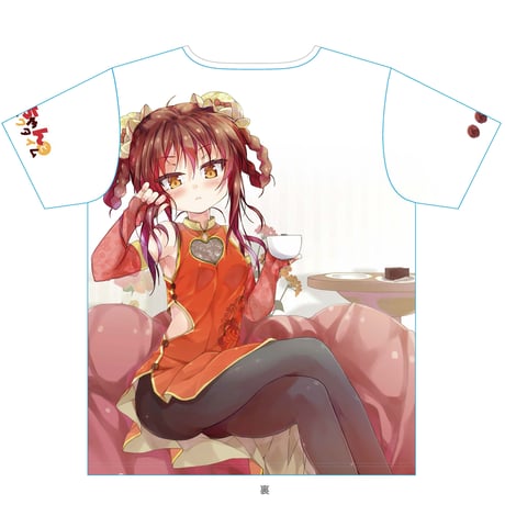 カフェちゃんとブレークタイム　フルグラフィックTシャツ　A