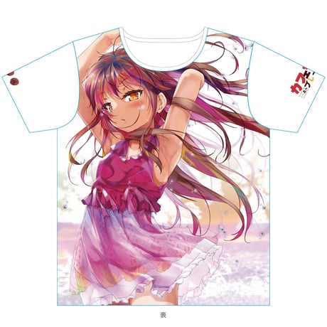 カフェちゃんとブレークタイム　フルグラフィックTシャツ　B