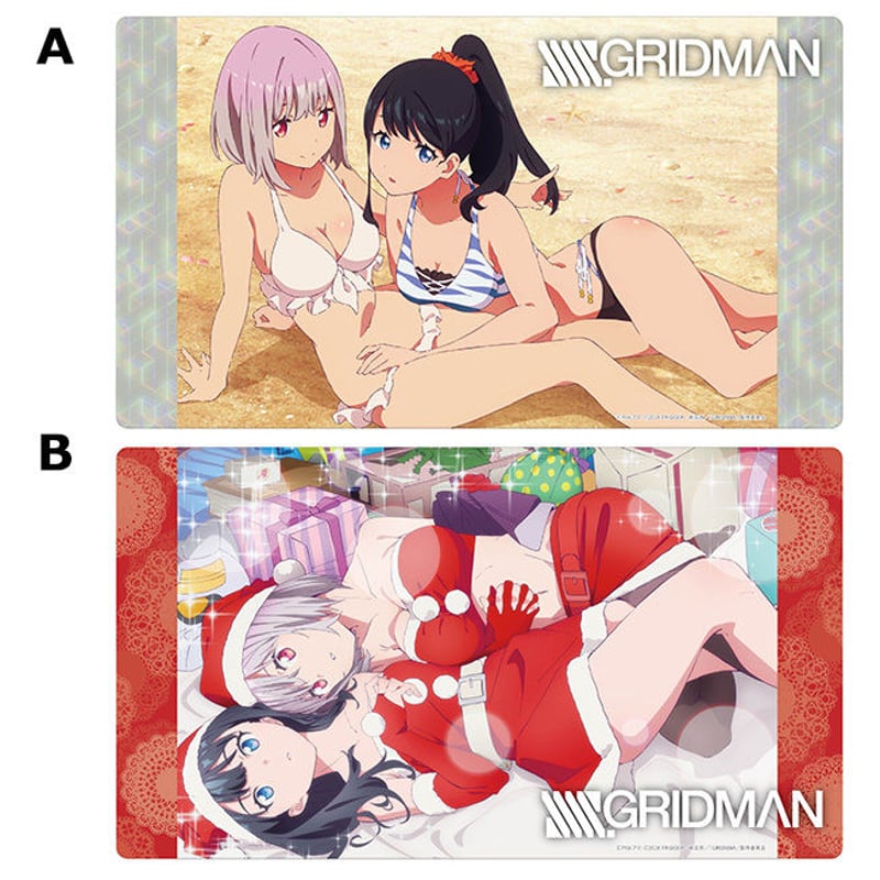 SSSS.GRIDMAN　グリッドマン　プレイマット　ラバーマット　デスクマット グリッドマン ユニバース]描き下ろしラバーマット（六花＆アカネ