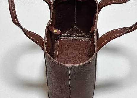 【在庫品】キャンバストートのような革バッグ（Ｓサイズ）