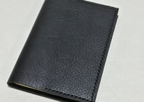 【在庫品・即納可能】イタリア製牛革のシンプルブックカバー（文庫サイズ・黒色）