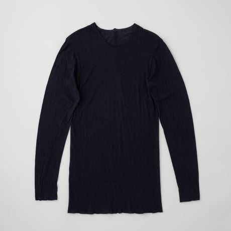 ユニセックス長袖Tシャツ　ネイビー（濃紺）