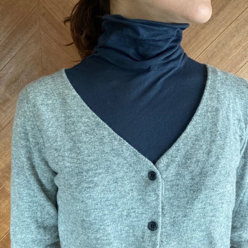 タートルネックシャツ ブルーグレー | RIG_official online store