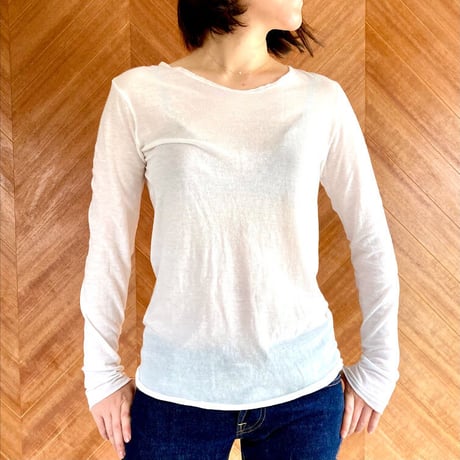 ケイト長袖Tシャツ　ホワイト