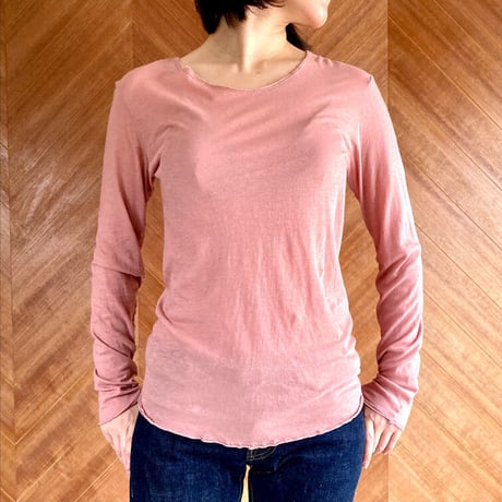ケイト長袖Tシャツ　灰赤紫（はいあかむらさき）