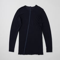 ユニセックス長袖Tシャツ　ネイビー（濃紺）