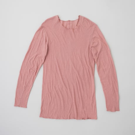 ユニセックス長袖Tシャツ　灰赤紫