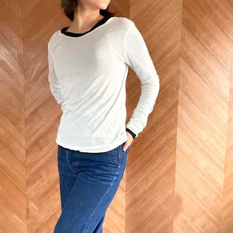 ケイト長袖Tシャツ　ホワイト