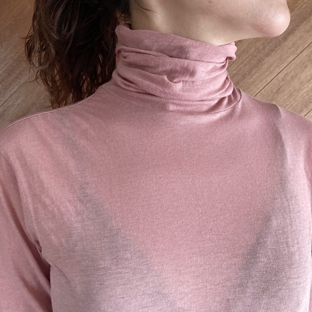 タートルネックシャツ 灰赤紫 | RIG_official online store
