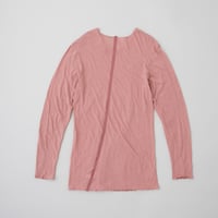 ユニセックス長袖Tシャツ　灰赤紫