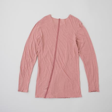 ユニセックス長袖Tシャツ　灰赤紫