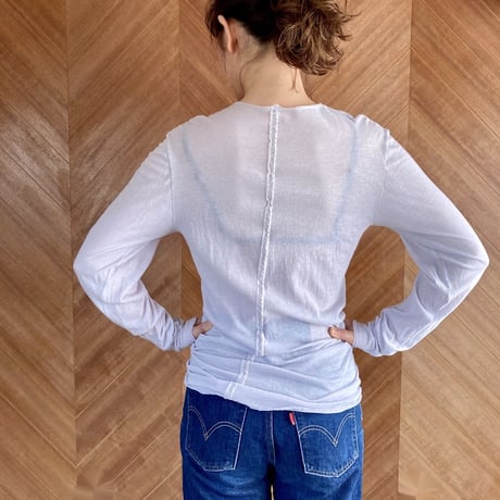 ユニセックス長袖Tシャツ　アイスグレー