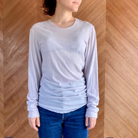 ユニセックス長袖Tシャツ　アイスグレー