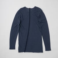 ユニセックス長袖Tシャツ　ブルーグレー