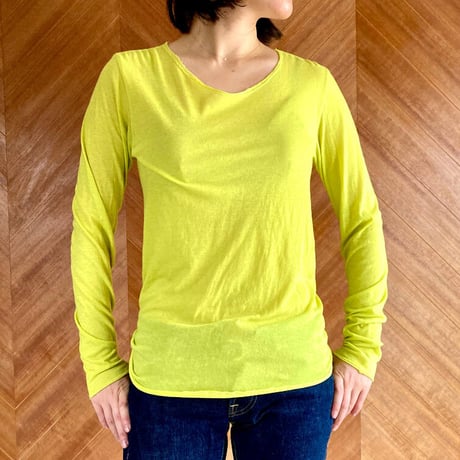 ケイト長袖Tシャツ　キミドリ