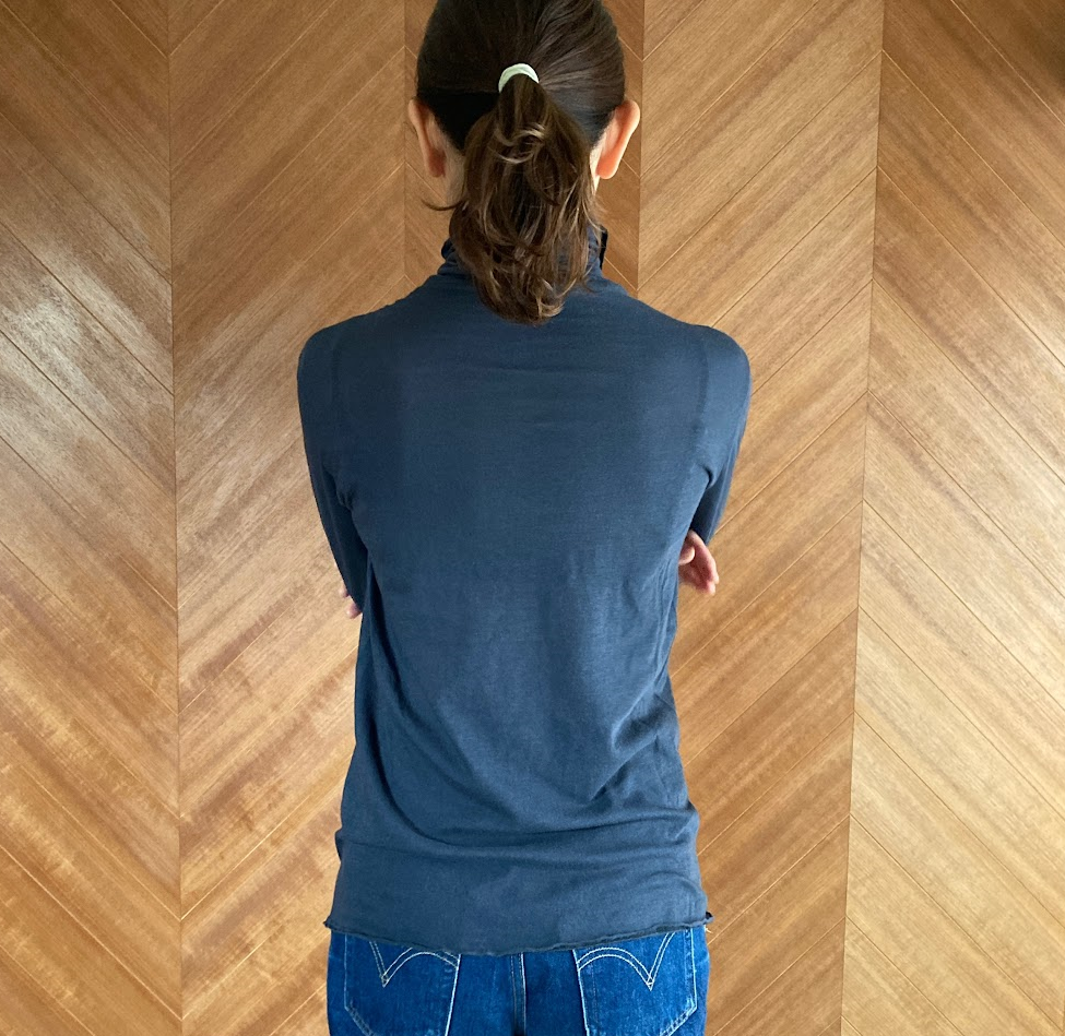 タートルネックシャツ ブルーグレー | RIG_official online store